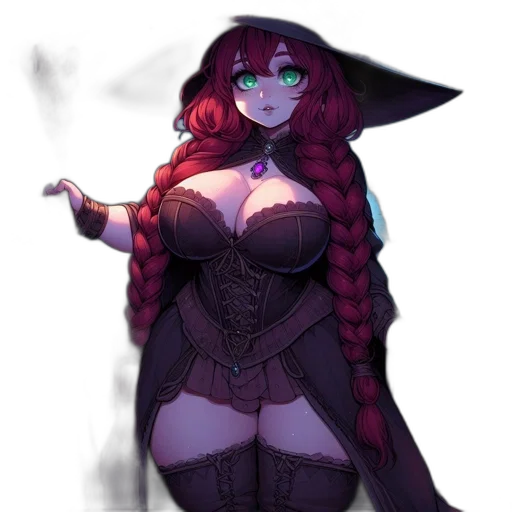 dress, staff, creature, fantasy art transparent PNG cut-out