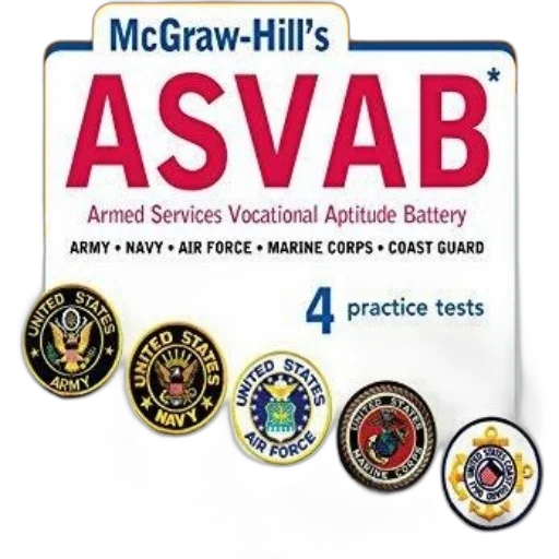 mcgraw-hill, asvab, book, cover transparent PNG cut-out