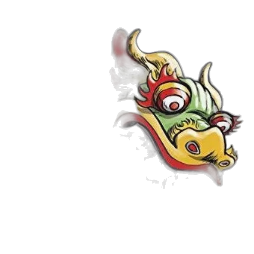 dragon, staff, creature, mask transparent PNG cut-out