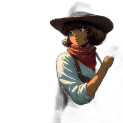 hat, staff, weapon, face transparent PNG cut-out