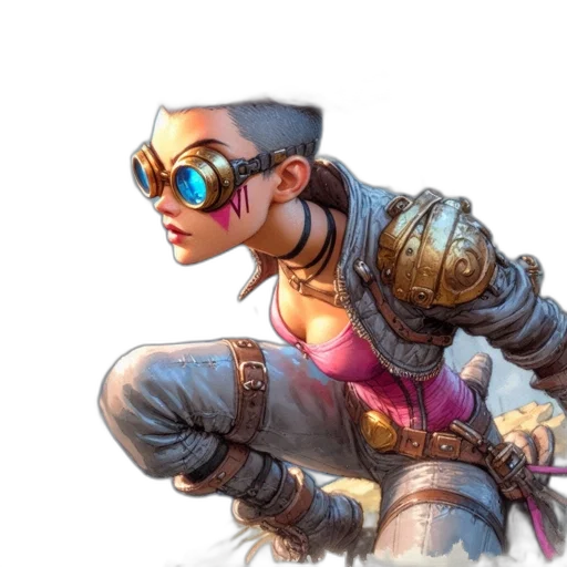 weapon, robot, staff, jacket transparent PNG cut-out