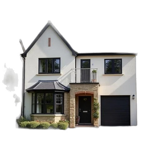 3d render, photorealistic, bedrooms, detached transparent PNG cut-out