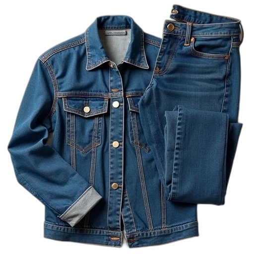 jacket, blue, set, denim transparent PNG cut-out