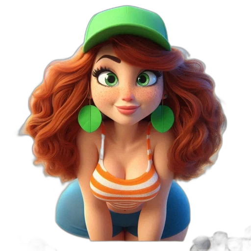 hat, jewelry, 3d render, cartoon transparent PNG cut-out