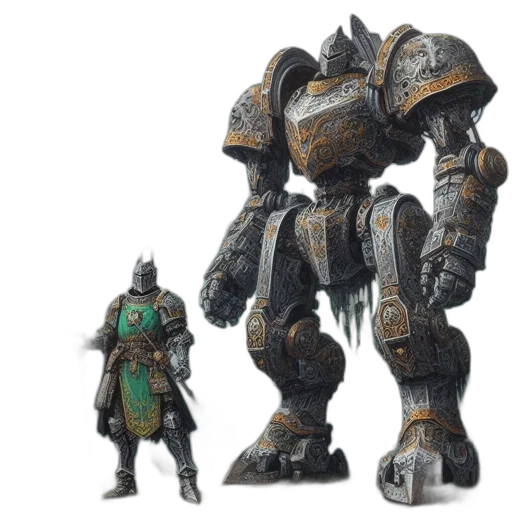 robot, concept art, 3d render, fantasy art transparent PNG cut-out