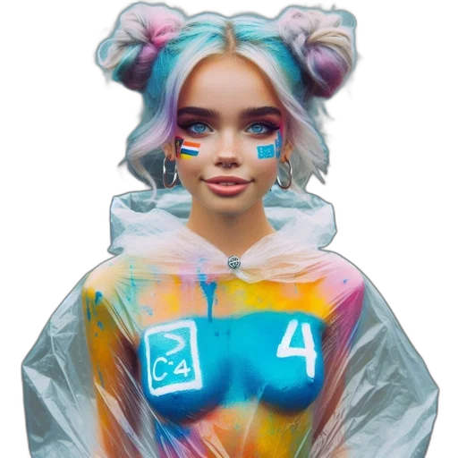 jacket, face, creature, dress transparent PNG cut-out