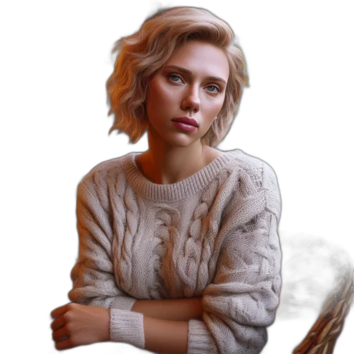 jacket, face, hair, dress transparent PNG cut-out