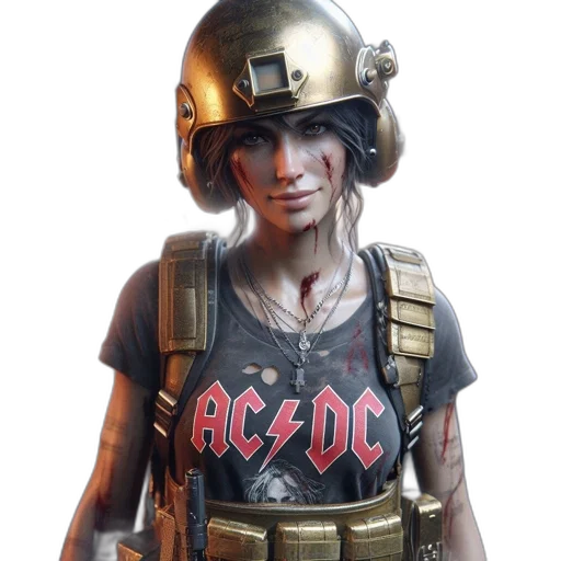 face, concept art, cyberpunk, comic book art transparent PNG cut-out
