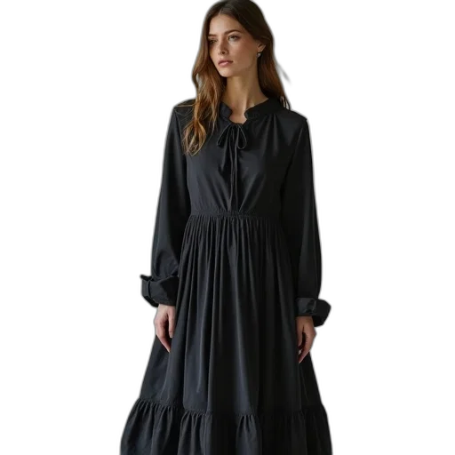 dress, jacket, dark, monochrome transparent PNG cut-out