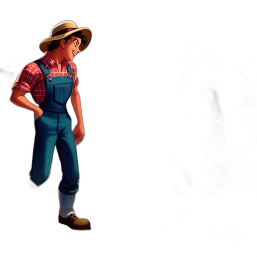 hat, jacket, animal, staff transparent PNG cut-out