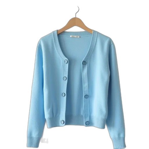 jacket, blue, pastel, light transparent PNG cut-out