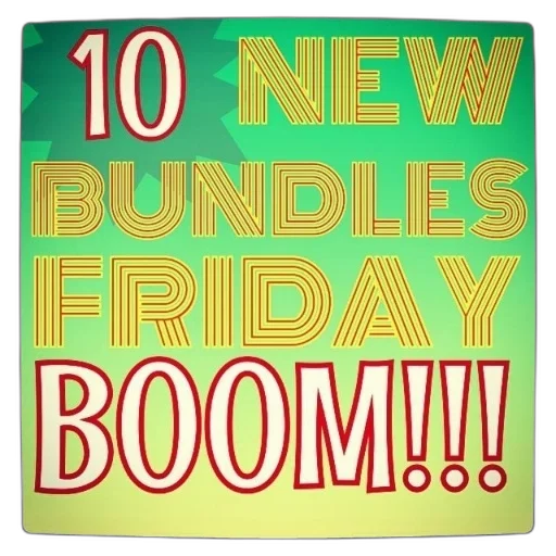 new, bundles, friday, boom transparent PNG cut-out