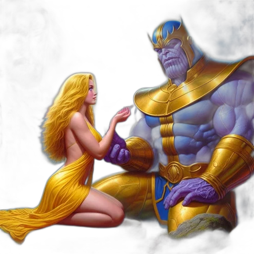 comic book art, concept art, fantasy art, watercolor transparent PNG cut-out