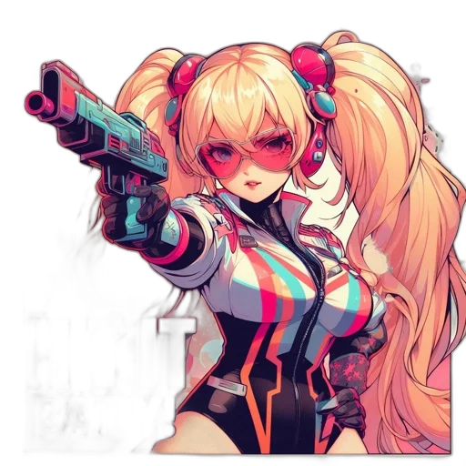 weapon, jacket, staff, robot transparent PNG cut-out