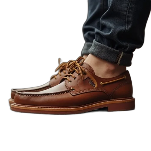 shoes, photorealistic, 3d render, earth tones transparent PNG cut-out