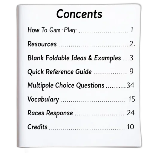 table, contents, various, page transparent PNG cut-out