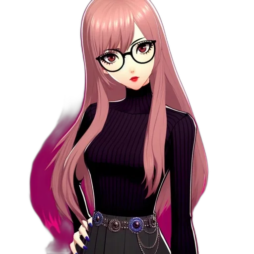 staff, jacket, dress, hair transparent PNG cut-out