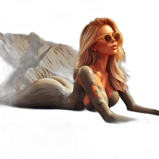 concept art, fantasy art, photorealistic, 3d render transparent PNG cut-out