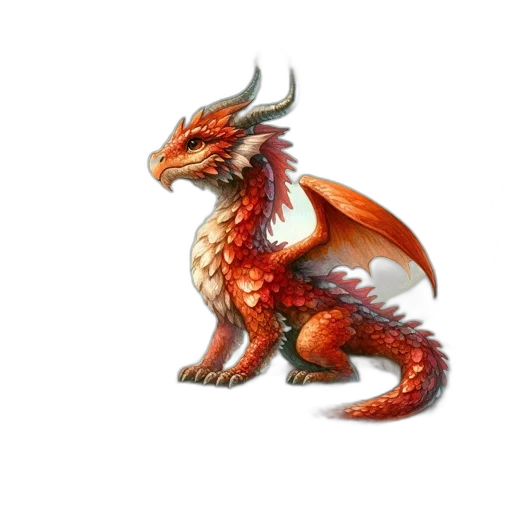 dragon, staff, animal, creature transparent PNG cut-out