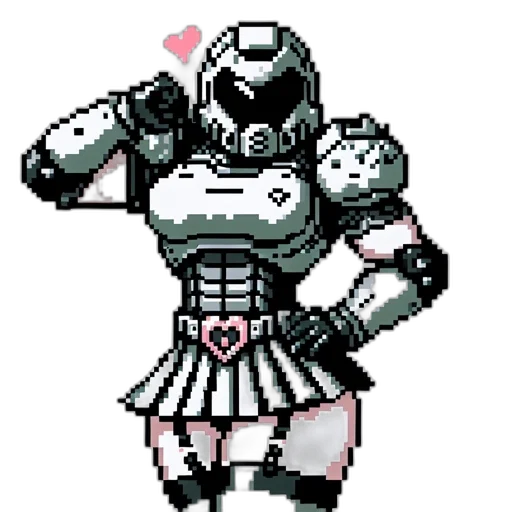 robot, weapon, pixel art, concept art transparent PNG cut-out