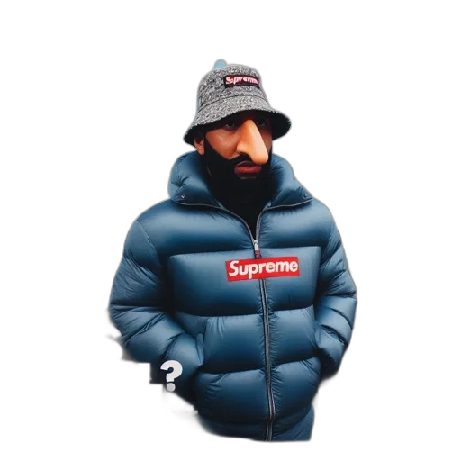 jacket, hat, 3d render, concept art transparent PNG cut-out