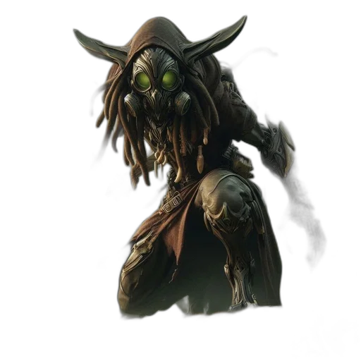 mask, creature, staff, face transparent PNG cut-out