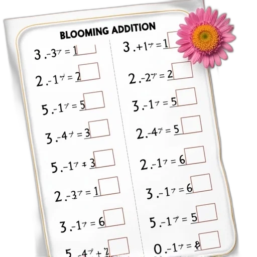 flower, worksheet, title, blooming transparent PNG cut-out