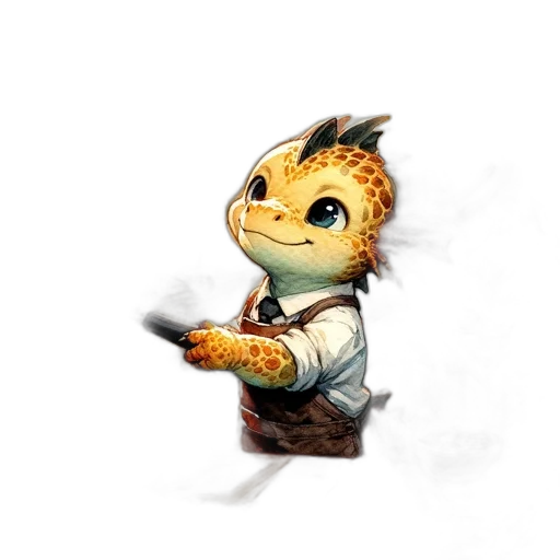 dragon, staff, weapon, creature transparent PNG cut-out