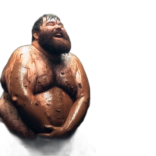 creature, man, covered, mud transparent PNG cut-out