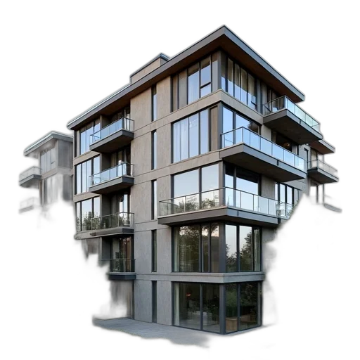 building, furniture, 3d render, photorealistic transparent PNG cut-out