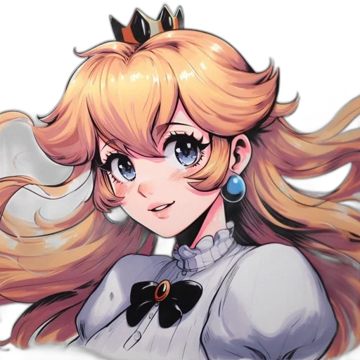 crown, staff, face, hair transparent PNG cut-out