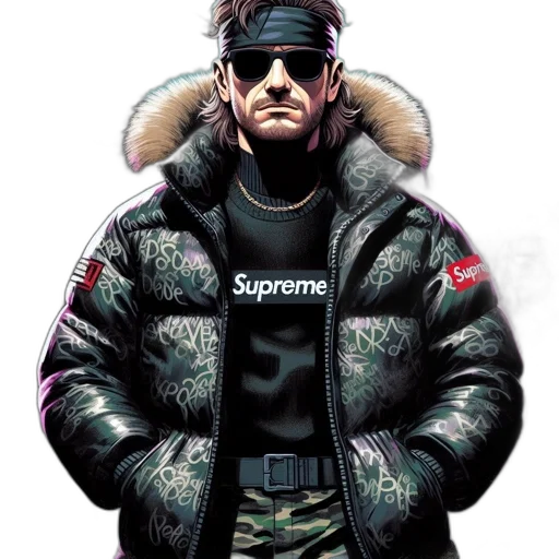 jacket, animal, face, weapon transparent PNG cut-out