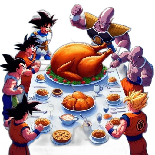 food, concept art, pixel art, festive transparent PNG cut-out