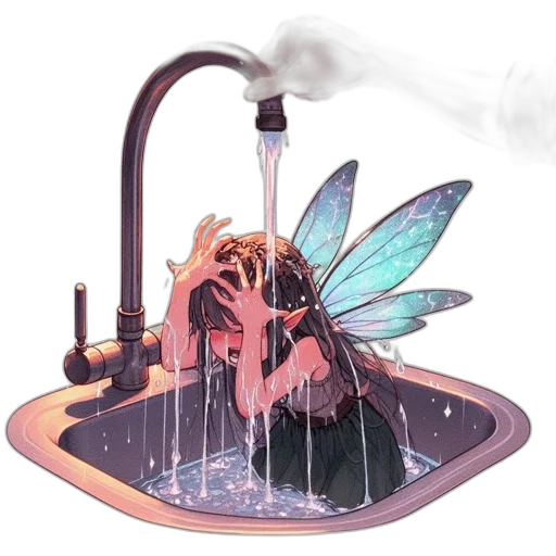creature, concept art, pixel art, watercolor transparent PNG cut-out