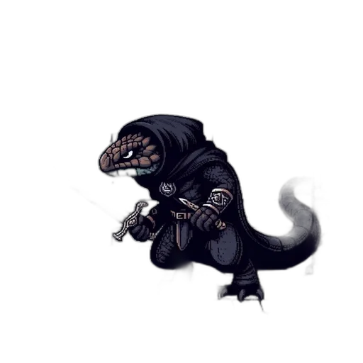 dragon, creature, staff, animal transparent PNG cut-out