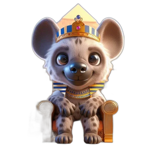crown, staff, animal, creature transparent PNG cut-out