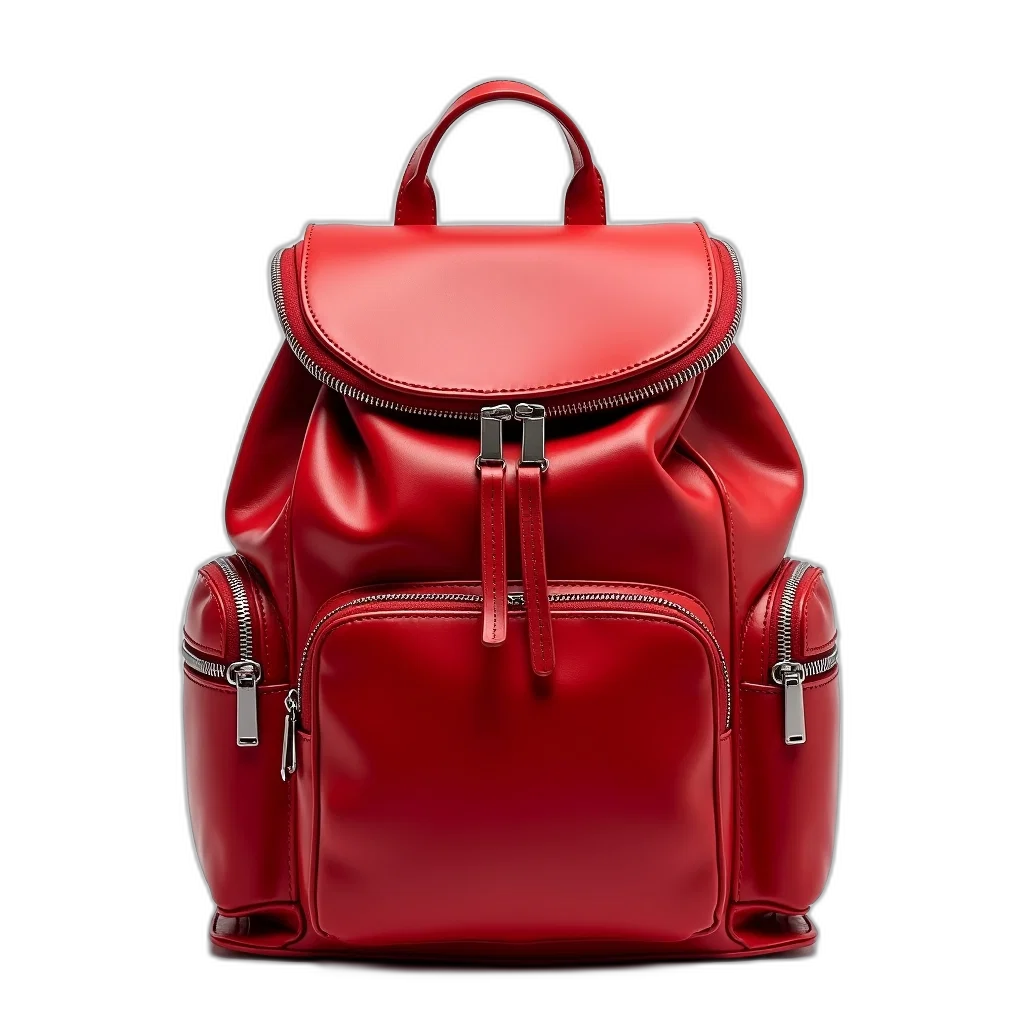 3d render, photorealistic, red, leather transparent PNG cut-out