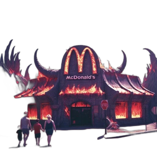 dragon, building, food, concept art transparent PNG cut-out