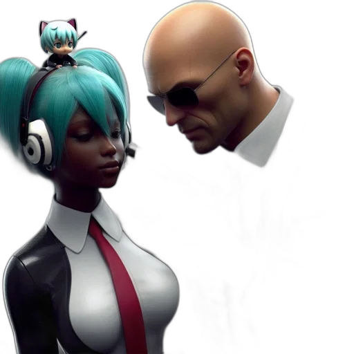 staff, concept art, cyberpunk, 3d render transparent PNG cut-out