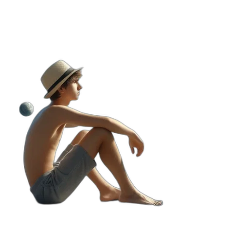 hat, staff, umbrella, creature transparent PNG cut-out