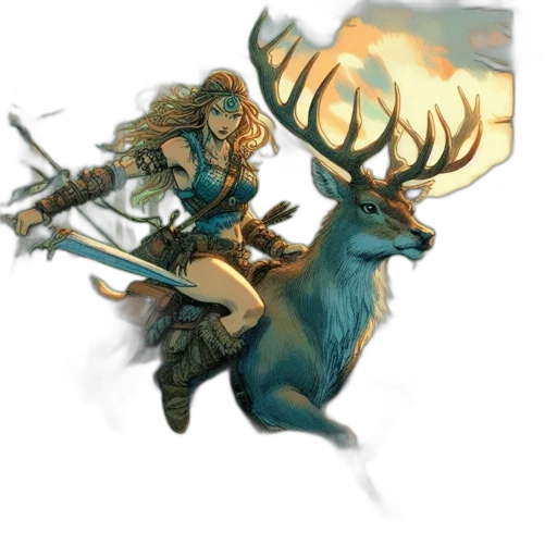 fantasy art, concept art, pixel art, watercolor transparent PNG cut-out