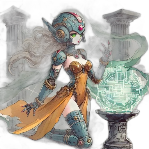 fantasy art, concept art, watercolor, comic book art transparent PNG cut-out