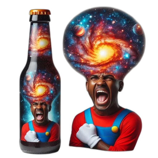 bottle, concept art, comic book art, fantasy art transparent PNG cut-out
