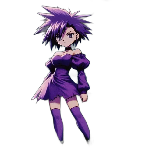 staff, dress, hair, weapon transparent PNG cut-out
