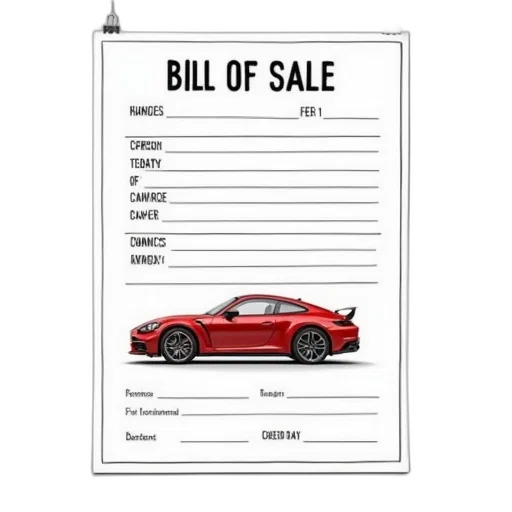 car, bill, sale, template transparent PNG cut-out