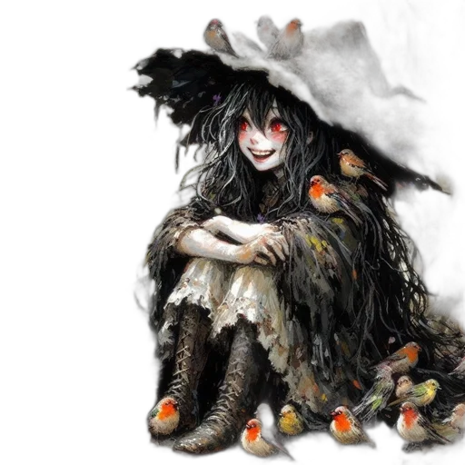creature, mask, dress, fantasy art transparent PNG cut-out