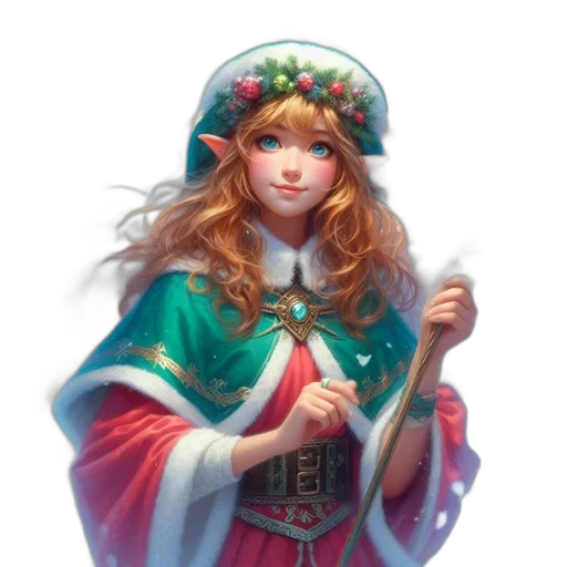staff, crown, dress, face transparent PNG cut-out