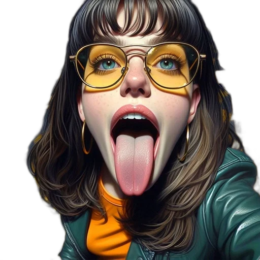 face, jacket, photorealistic, comic book art transparent PNG cut-out