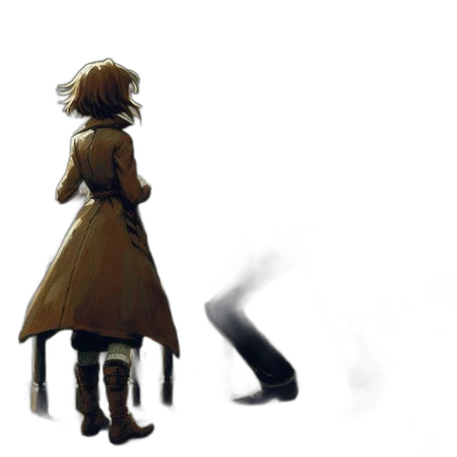 dress, robot, weapon, staff transparent PNG cut-out