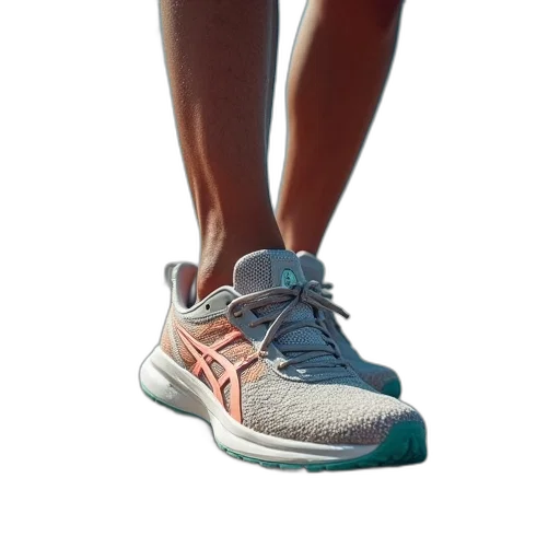 shoes, hair, 3d render, vaporwave transparent PNG cut-out